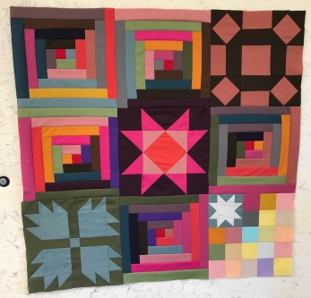 Part of a large wedding quilt for a family member